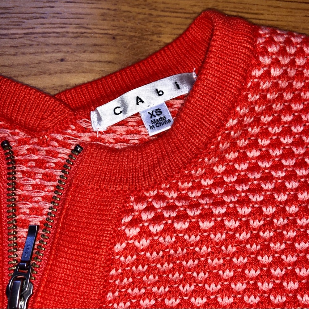 CAbi Cocoon Orange Pink Sweater Cardigan XS - Picture 4 of 7